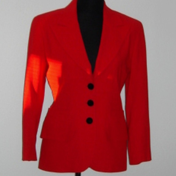 Vintage Thalian wool crepe blazer 4 or 4P EUC - Picture 2 of 8